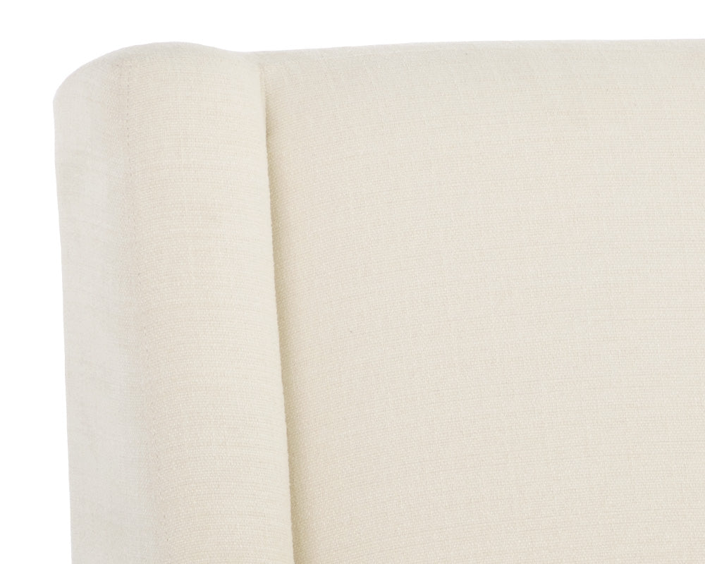 Mirian Alabaster Performance Fabric & Gold Desk Chair