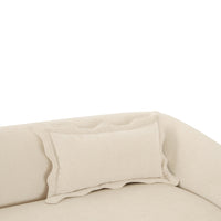 Lou 91.3” Sandstone Textured Performance Velvet Sofa