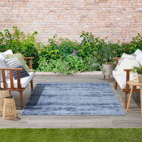 Ainslee Indoor/Outdoor Blue Denim Area Rug - Elegance Collection