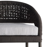 Juri Outdoor Charcoal Brown Bar Stool