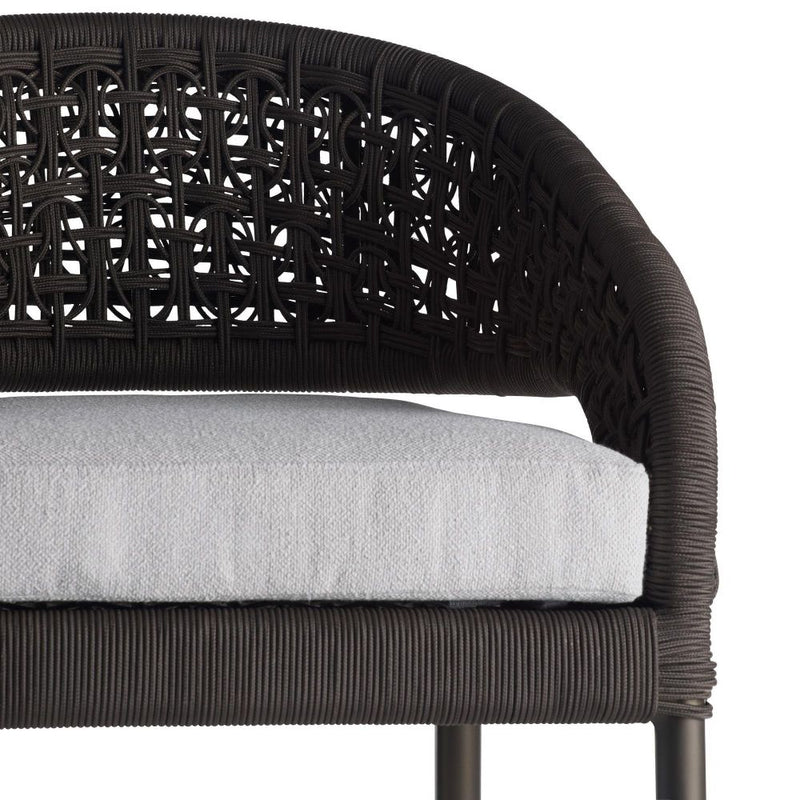 Juri Outdoor Charcoal Brown Bar Stool
