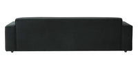Galen 96.5" Plush Black Velvet Sofa