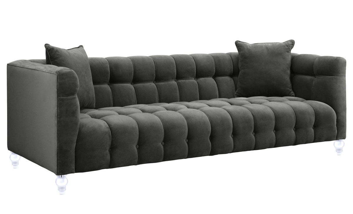 Belgravia 90.6" Grey Performance Velvet Sofa