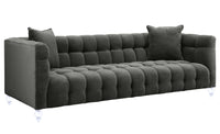 Belgravia 90.6" Grey Performance Velvet Sofa