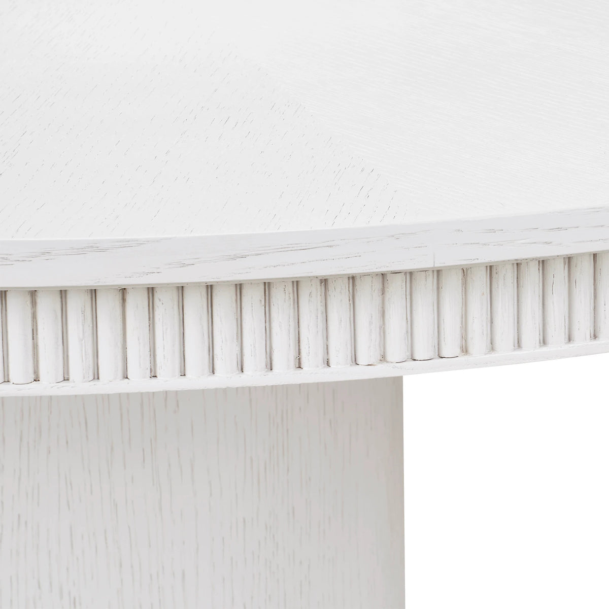Taylore 48" Round White Glazed Dining Table