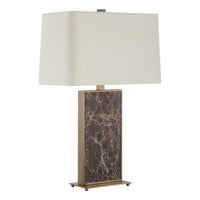 Isabella Brown Marble & Gold Lamp