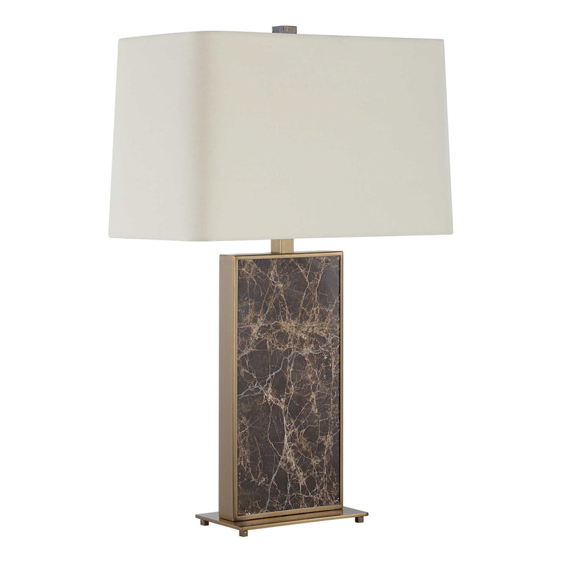 Isabella Brown Marble & Gold Lamp