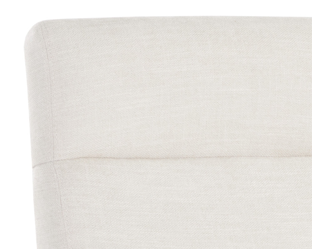 Collin Ivory Tweed & Gold Desk Chair