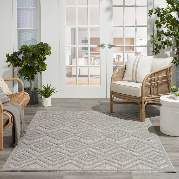 Aericka Indoor/Outdoor Silver & Grey Area Rug - Elegance Collection