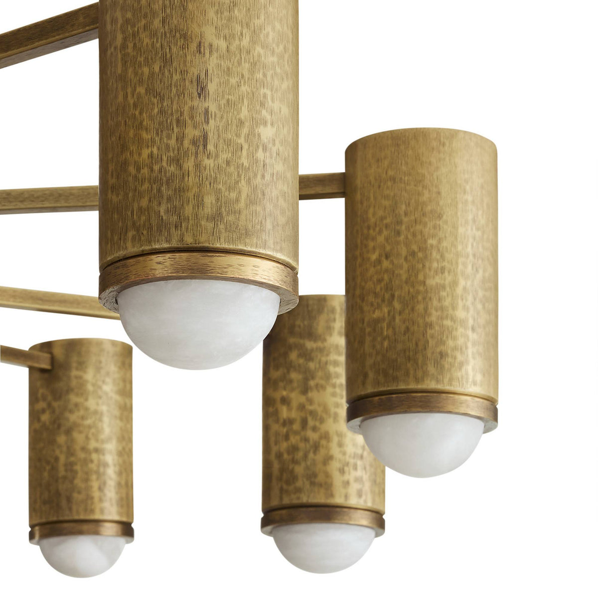 Loryn 52" Antique Brass Iron shades Chandelier