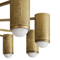 Loryn 52" Antique Brass Iron shades Chandelier