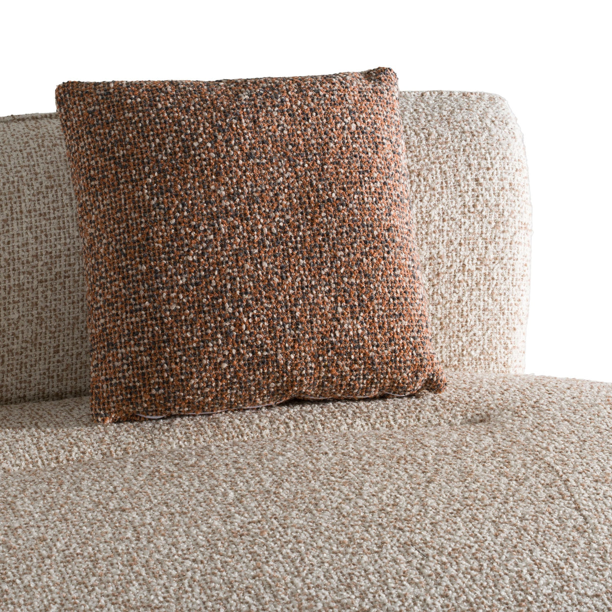 Olin 165.4" Modern 3-Piece Multicolored Boucle Fabric & Ash Sectional Sofa