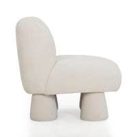 Aishen Cream Upcycled Chenille Accent Chair