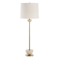 Hallie 37" Travertine & Gold Buffet Lamp