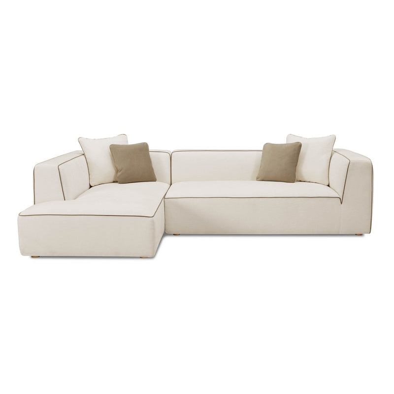 Isla Cream Linen LAF Sectional Sofa