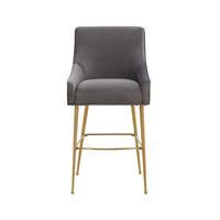 Prado Performance Grade Dark Grey Velvet Bar Stool