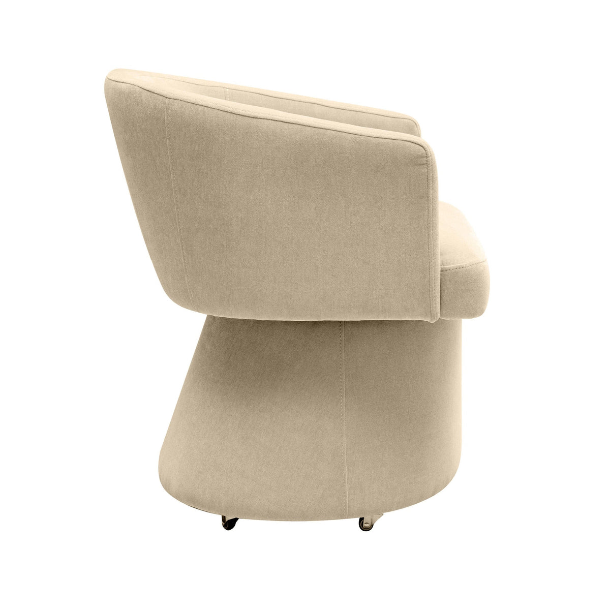 Nest Taupe Upcycled Chenille Rolling Desk Chair