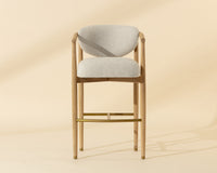 Sigrid Oatmeal Upholstered Oak Bar Stool