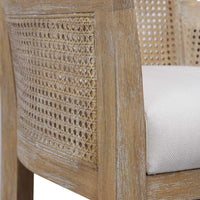 Ennis Off White Polished Nickel Counter Stool