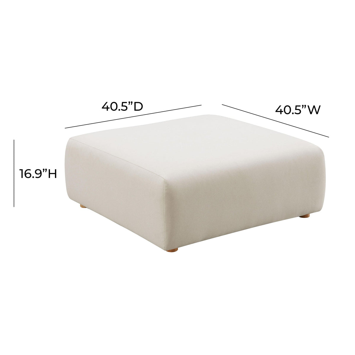 Karsyn Cream Performance Linen Ottoman