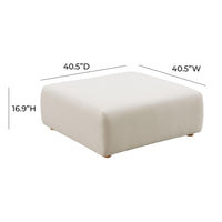 Karsyn Cream Performance Linen Ottoman