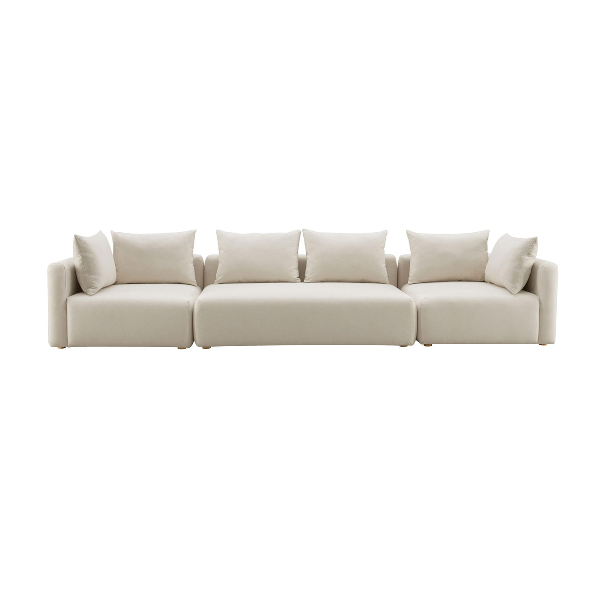 Karsyn 145" Plush Cream Performance Linen Sofa