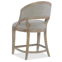 Banks Linen Barrel Back Counter Stool