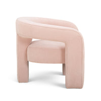 Clara Blush Performance Velvet Curved Accent Chair