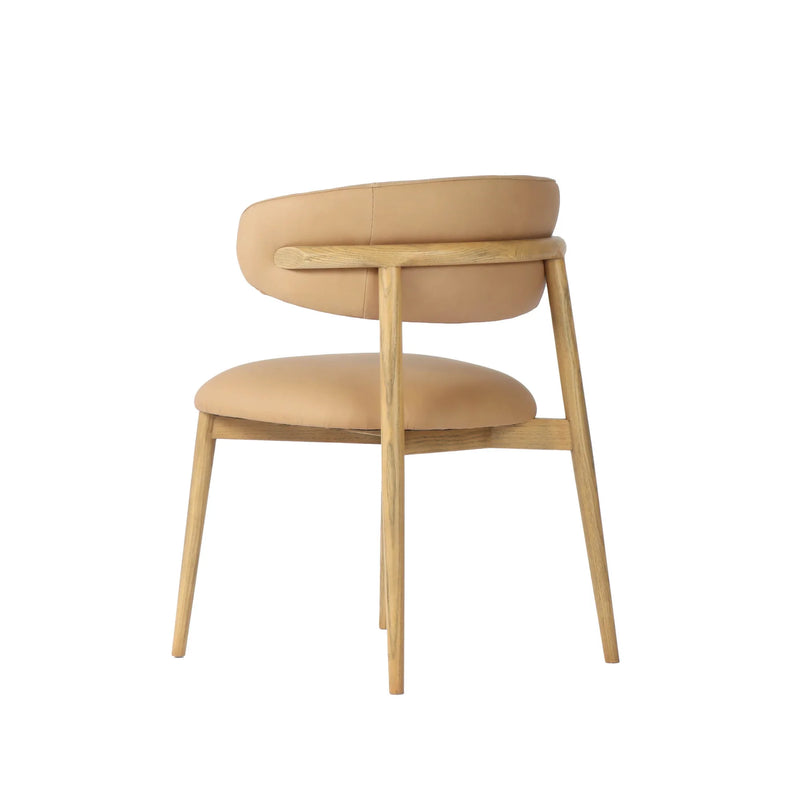 Rowan Tan Leather Dining Chair