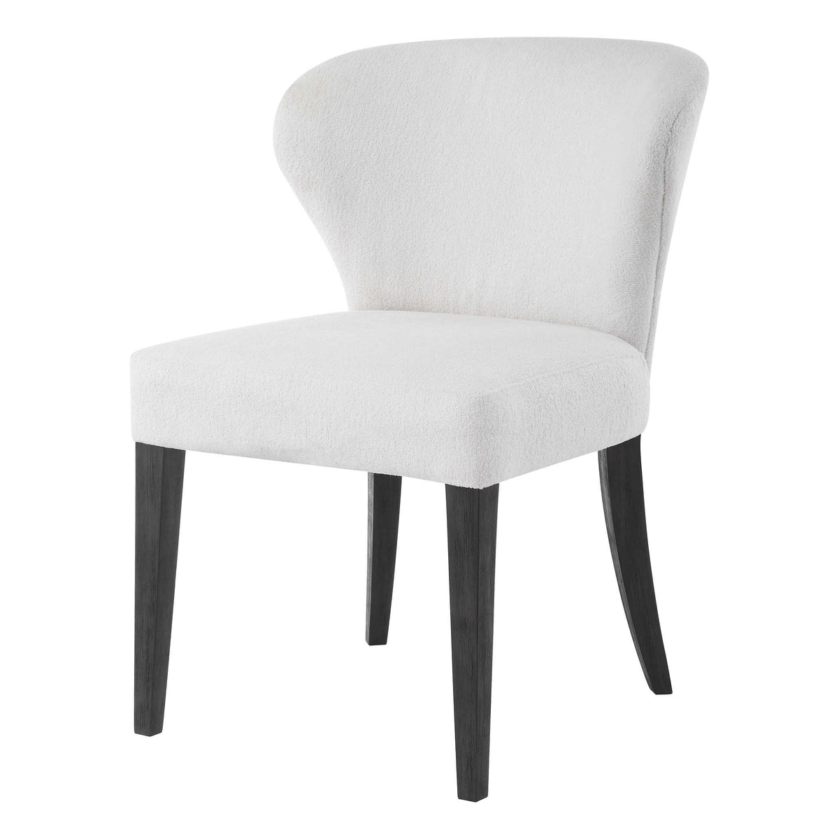 Kofi Off-White Boucle & Black Dining Chair (Set of 2)