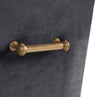 Prado Dark Grey Velvet With Gold Frame Chair - Luxury Living Collection