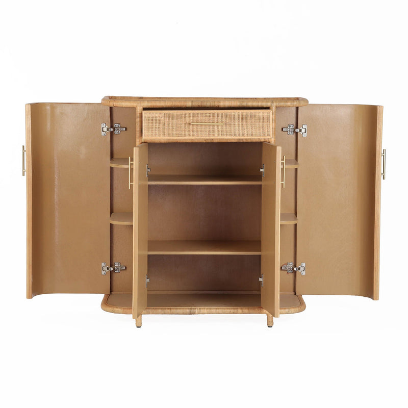 Elara Natural Rattan Bar Cabinet
