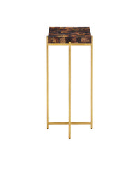 Theodora Mosaic Shell Brown & Brass Martini Table