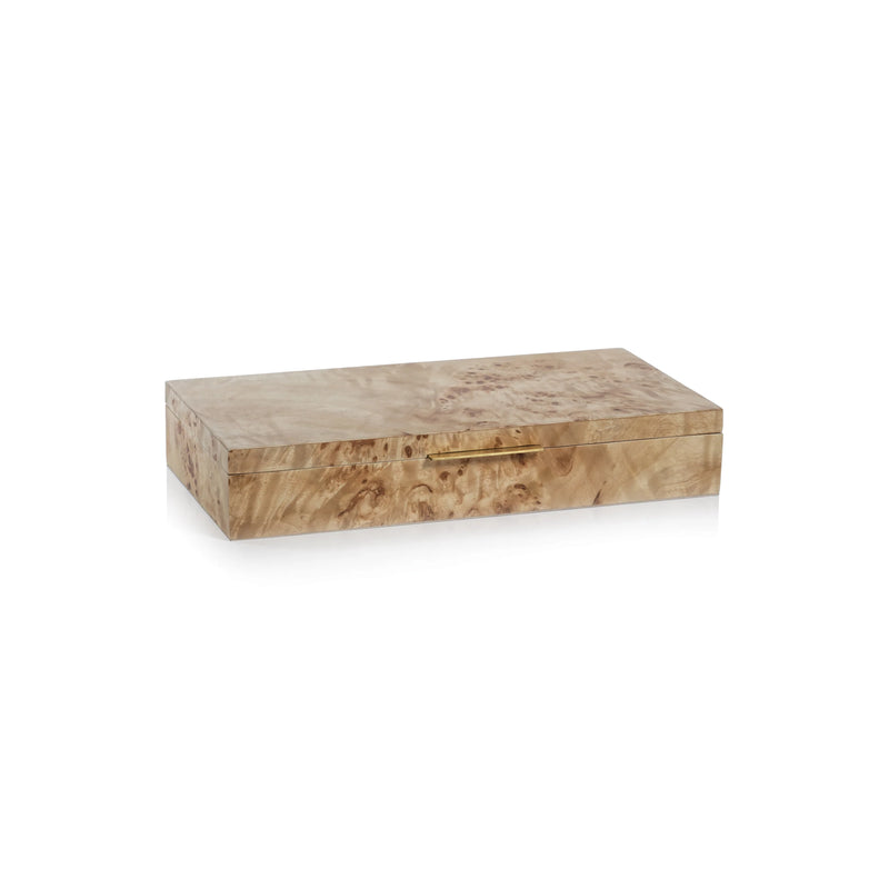 Arabella Burl Wood Veneer Boxes - Set of 2 (2 Sizes Available)