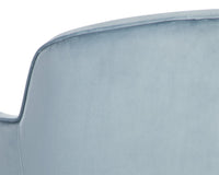 Karina Blue Sky & Gold Curved Desk Chair