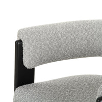 Braxton Modern Light Grey Fabric & Black Dining Chair