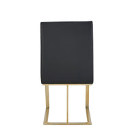 Camille Modern Dark Grey & Gold Dining Chair