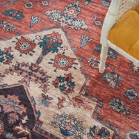 Ruby Rust Multicolour Washable Area Rug