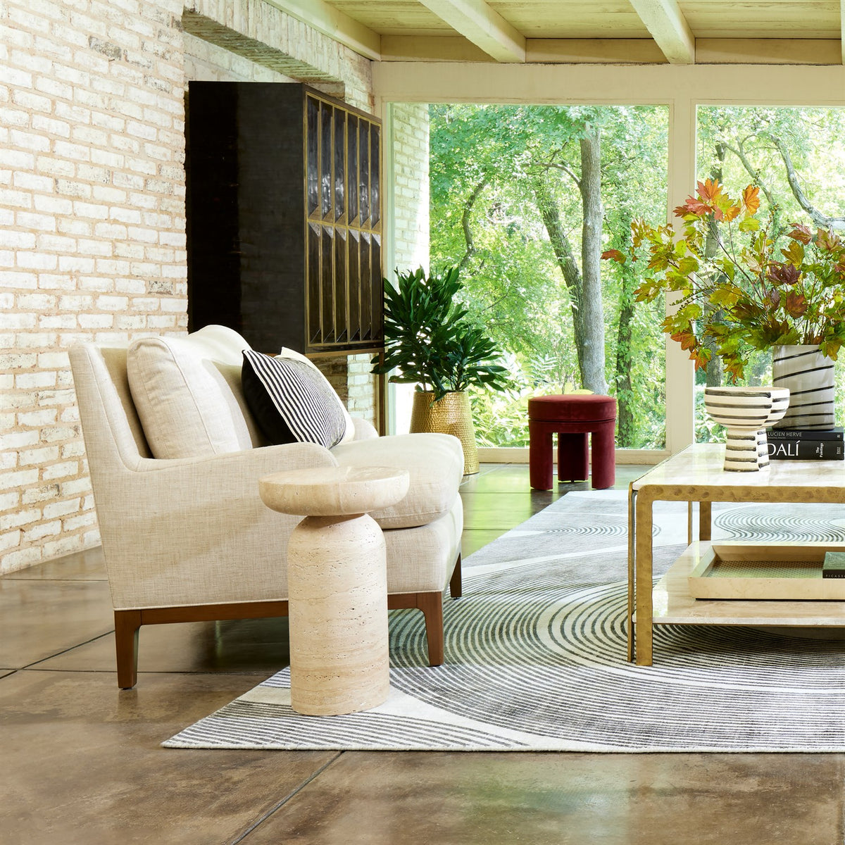 Lily Cayenne Ottoman