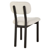 Vertu Textured Ivory & Satin Black Dining Chairs (Set of 2)