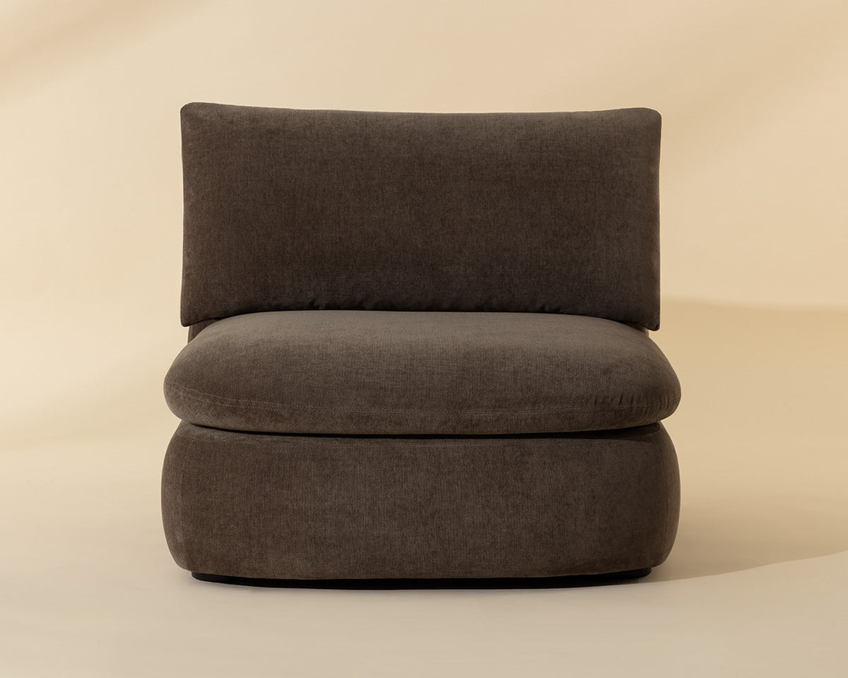 Oressa Brown Modular Armless Chair