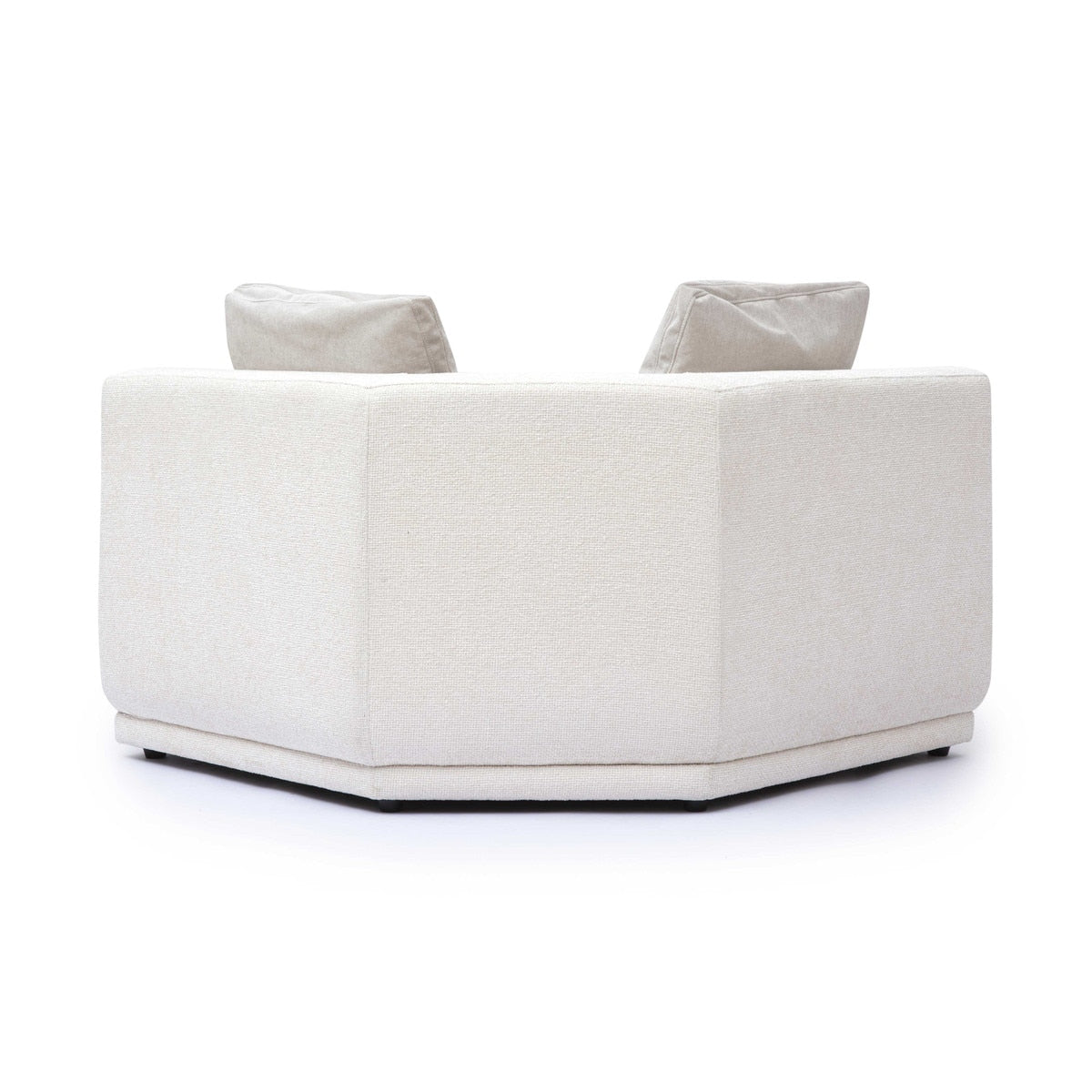 Arabella Cream Chenille Modular Wedge Corner Chair