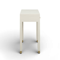 Dorite 54" Cream Faux Shagreen 2-Drawer Console Table