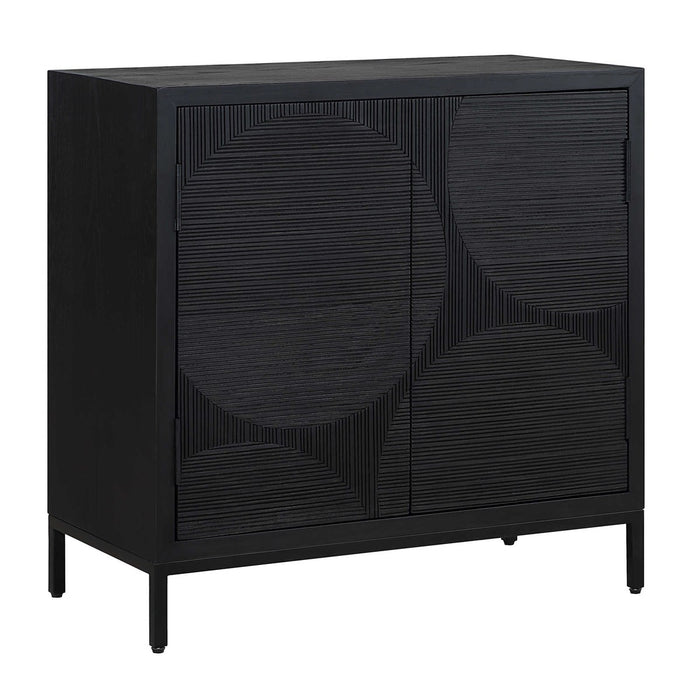 Charolette 32" Modern 2 Door Black Matte Cabinet