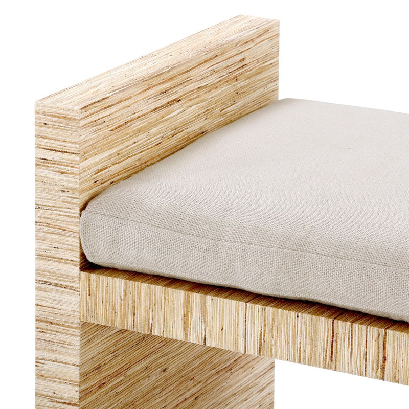 Nosara Papyrus Bench With Linen Cushion