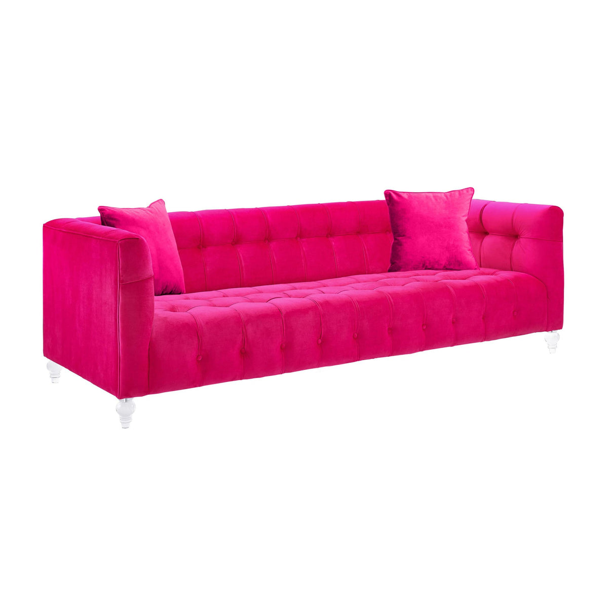 Belgravia 90.6" Pink Performance Velvet Sofa