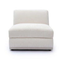Arabella Cream Performance Chenille Modular Armless Chair