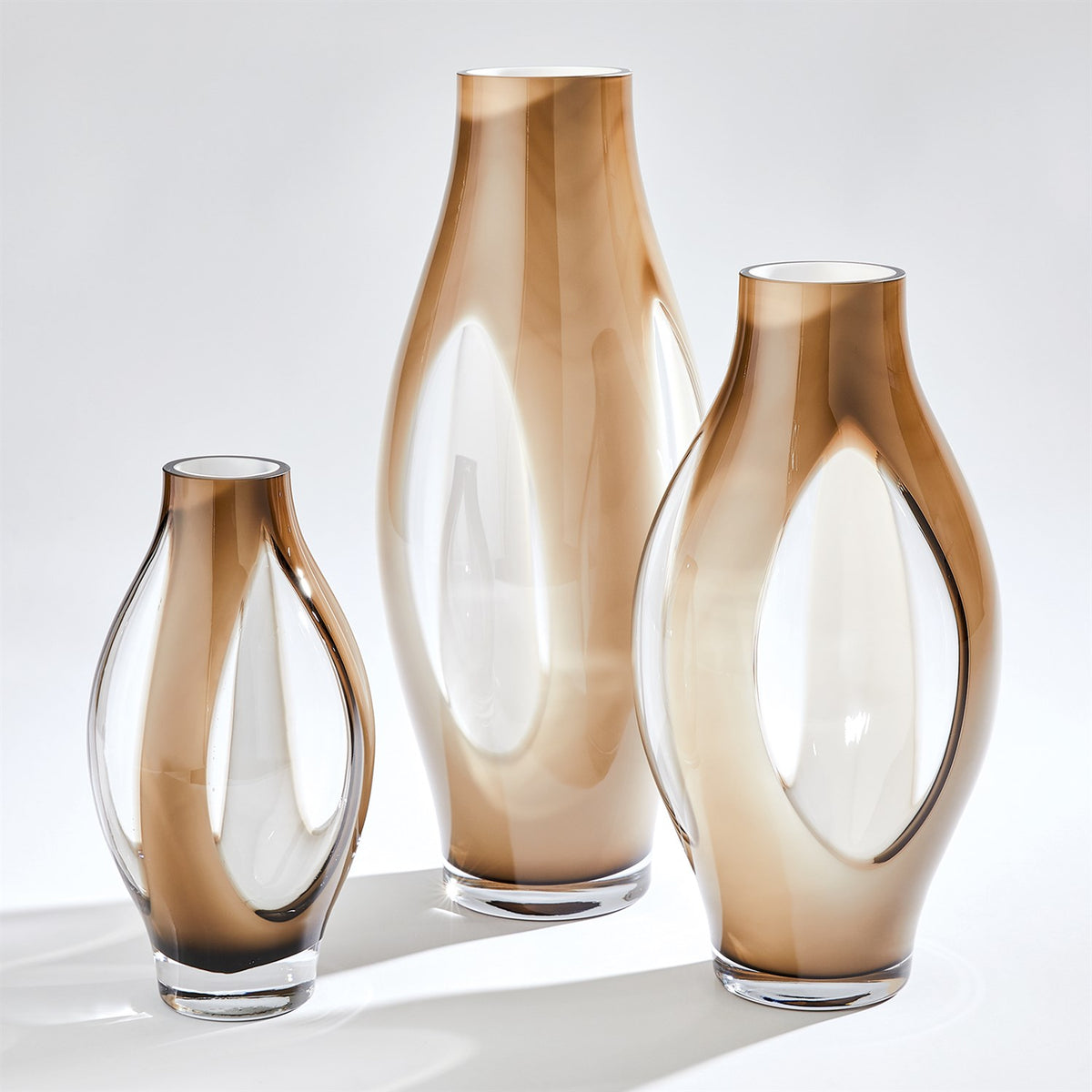 Kura Amber Vases (3 Sizes Available)