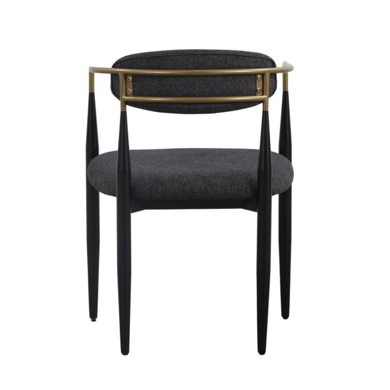 Nicole Medium Grey/Gold & Black Dining Chair