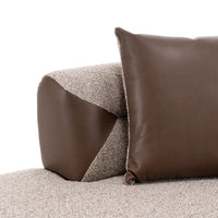 Marlago 148" Modern Brown Upholstered Sectional Sofa